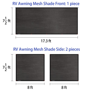 Tentproinc RV Awning Shade Screen - Customized Size Photograph