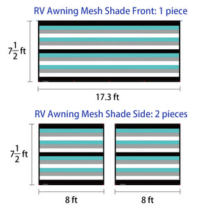 Tentproinc RV Awning Shade Screen - Customized Size Photograph