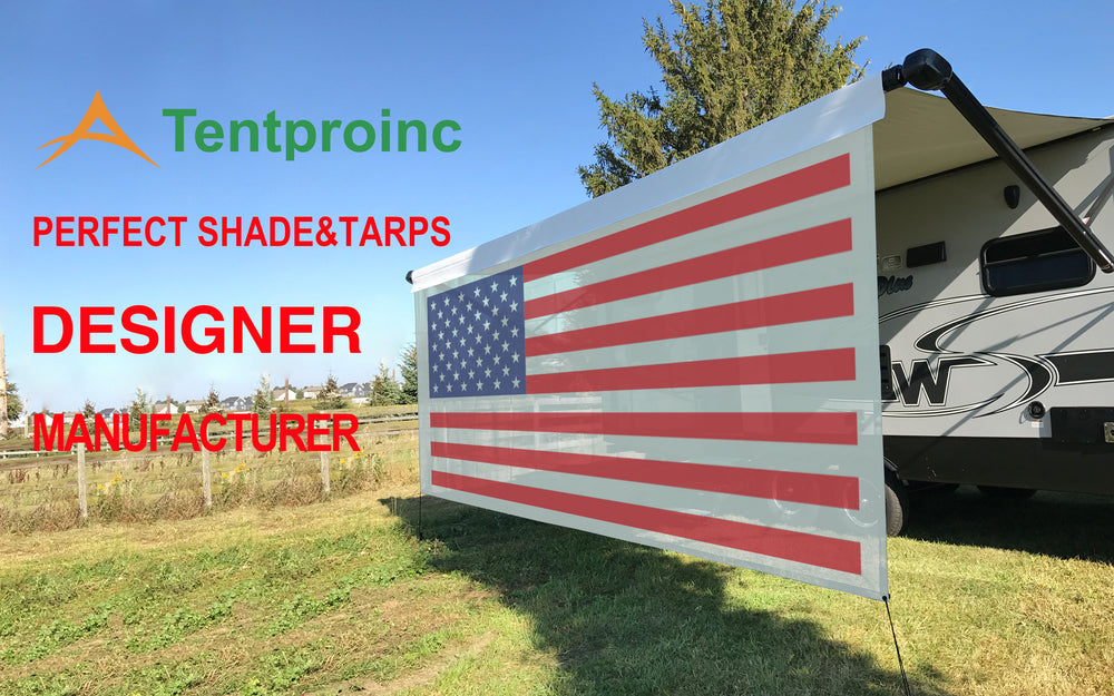 Tentproinc RV awning shade screen front side sunshade sideblocker