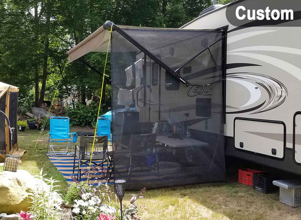 Tentproinc RV Awning Side Sun Shade - Customized Complete Kits Home Mesh Sideblocker Screen - 3 Years Guarantee Limited