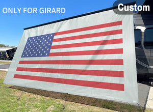 Tentproinc RV Awning Sun Shade Screen ONLY for Girard Sunshade ( America Flag in Gray )- Customized