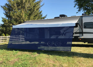 Tentproinc RV Awning Sun Shade Screen Sunshade Complete Kits -Drop 7', 8' -All Length Choose - Navy Blue