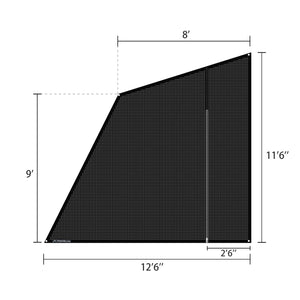 Tentproinc RV Awning Side Sun Shade - Customized Complete Kits Home Mesh Sideblocker Screen