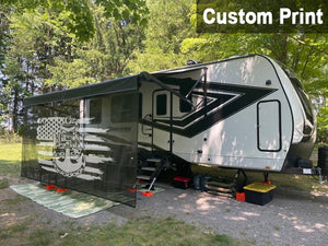 Tentproinc RV Awning Shade Screen - Customized Size Photograph