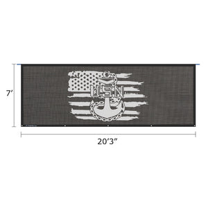Tentproinc RV Awning Shade Screen - Customized Size Photograph