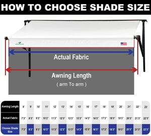 Tentproinc RV Awning Sun Shade Screen ONLY for Girard Sunshade (Brown)- Customized