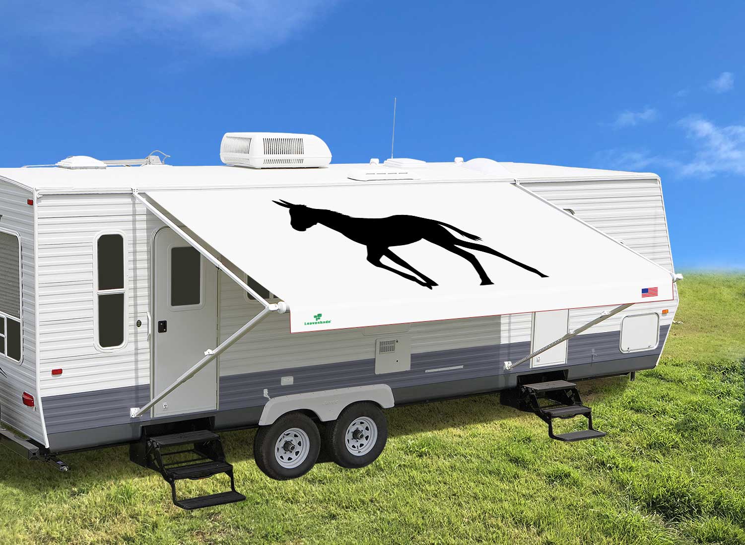 Tentproinc RV Awning Fabric Replacement - Customized Size Photograph