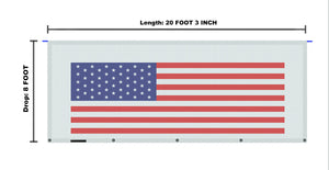 Tentproinc RV Awning Sun Shade Screen ONLY for Girard Sunshade ( America Flag in Gray )- Customized