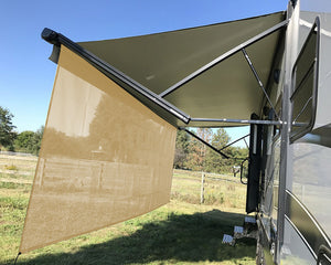 Tentproinc RV Awning Sun Shade Screen Sunshade Complete Kits -Drop 7', 8' -All Length Choose - Beige
