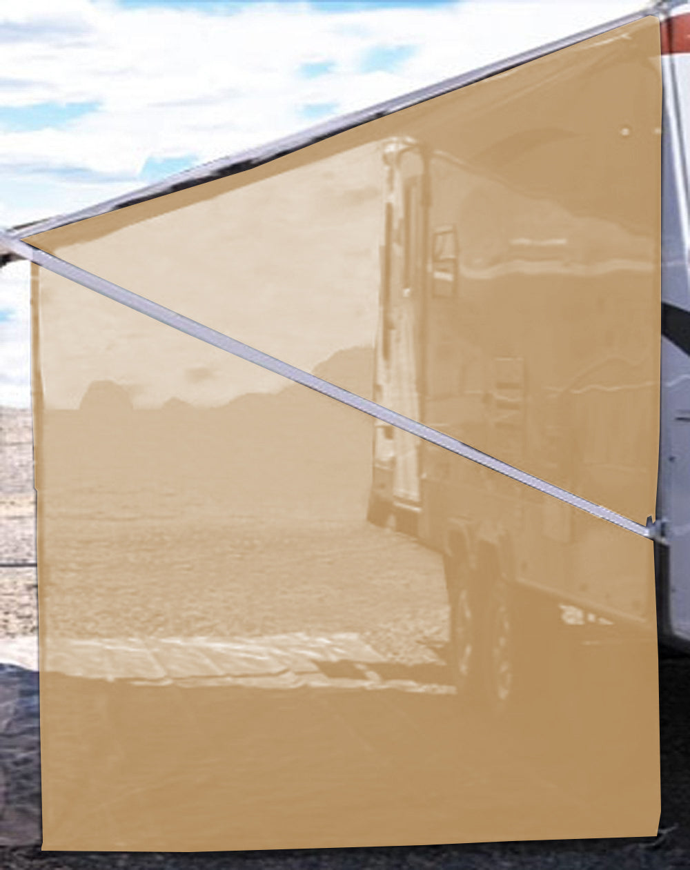Tentproinc RV Awning Side Sun Shade Screen Sunshade Complete Kits