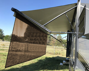Tentproinc RV Awning Sun Shade - Screen Sunshade Complete Kits - Customized - max drop 10' - All Colors & Length