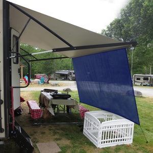Tentproinc RV Awning Sun Shade Screen Sunshade Complete Kits -Drop 7', 8' -All Length Choose - Navy Blue
